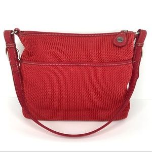 The Sak Red Crochet Shoulder Bag